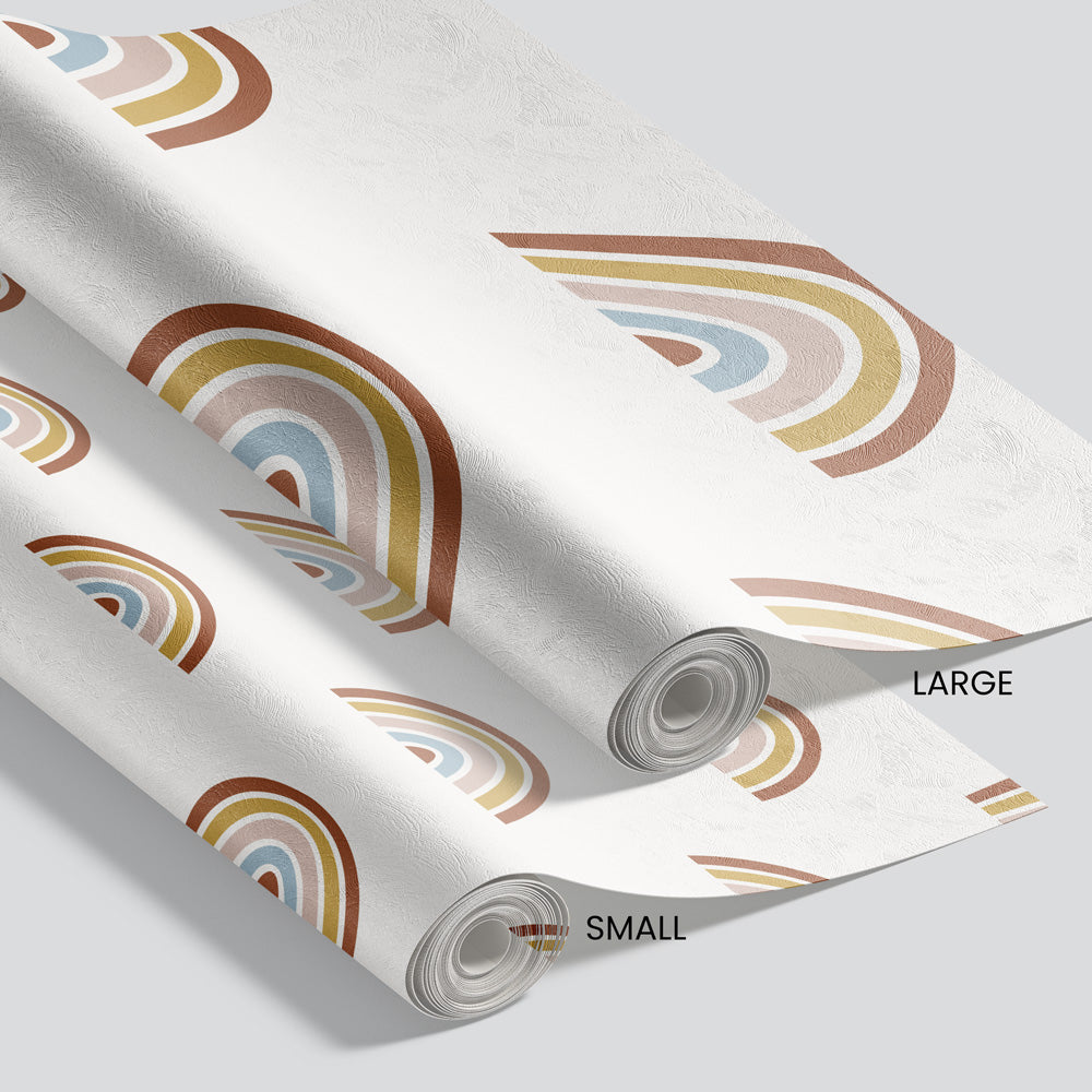 Lil' Rainbows Wallpaper pattern size options
