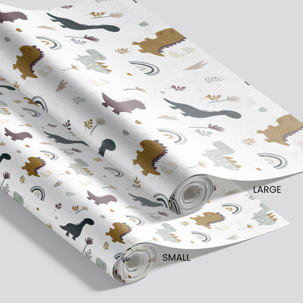 Tiny Dinis Wallpaper pattern size options