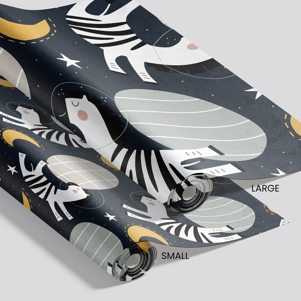 Merry Moon Walk Wallpaper pattern size options