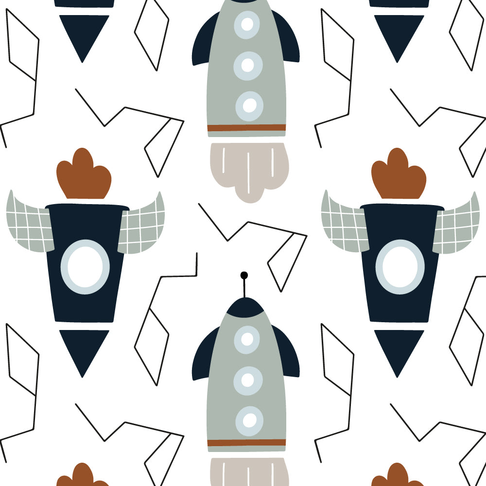 Blast Off Wallpaper pattern close-up