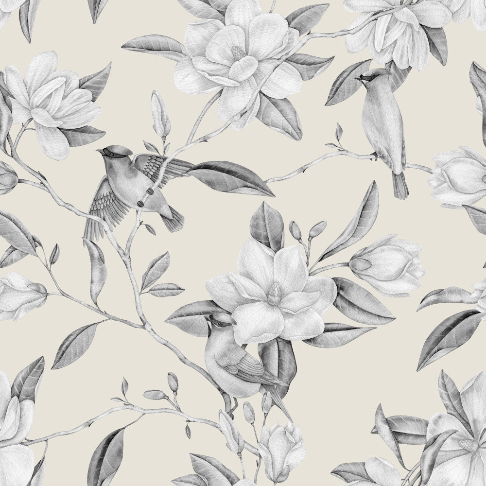Birds of a Feather Wallpaper pattern close-up