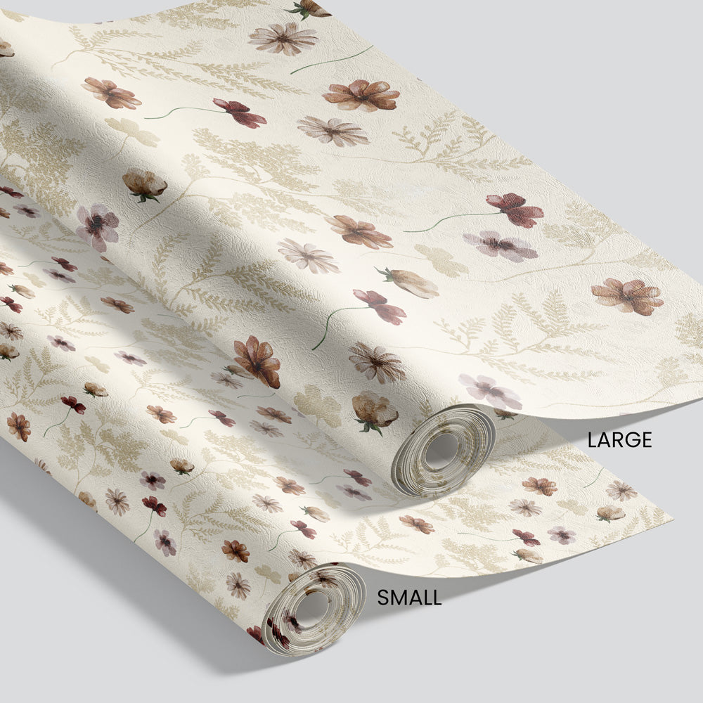 Floral Frenzy Wallpaper pattern size options