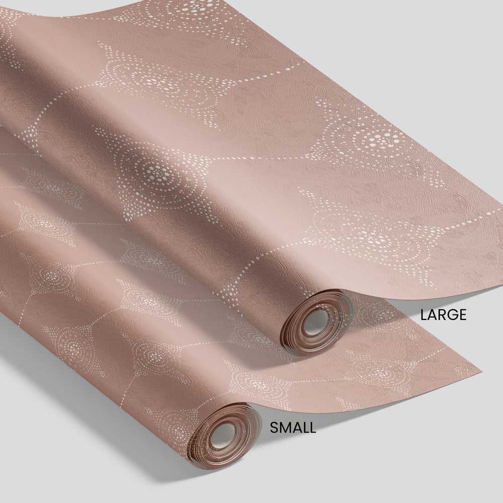 Dreamy Diamonds (Pink) Wallpaper pattern size options