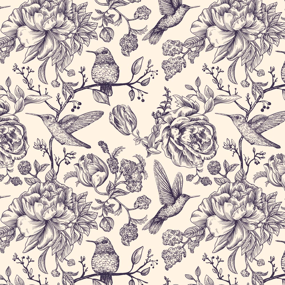 Flutter By (Navy Blue) Wallpaper pattern close-up