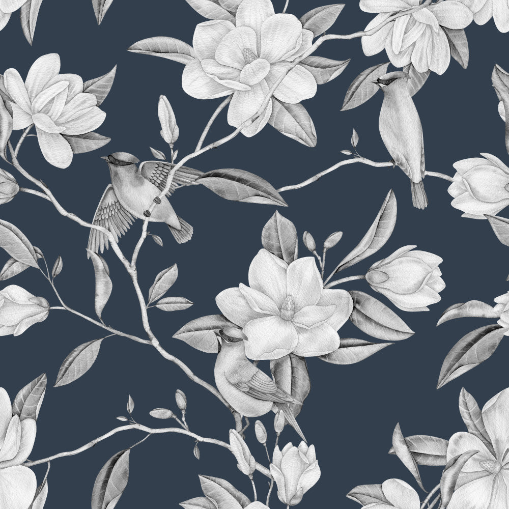 Birds of a Feather Wallpaper pattern close-up