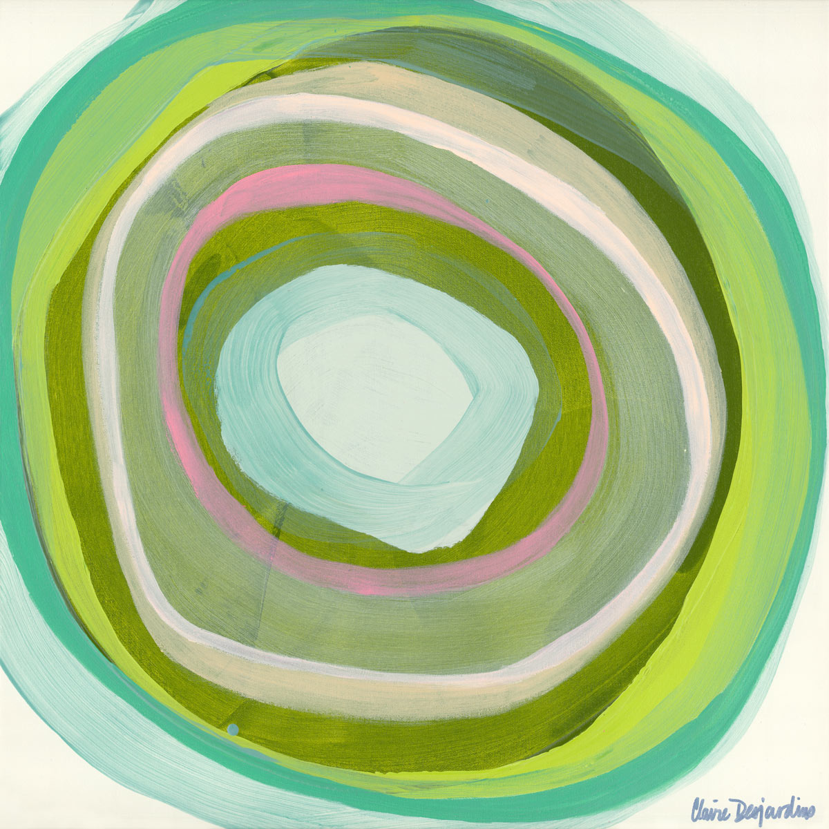 Claire Desjardins' All of the Colors Green print close-up