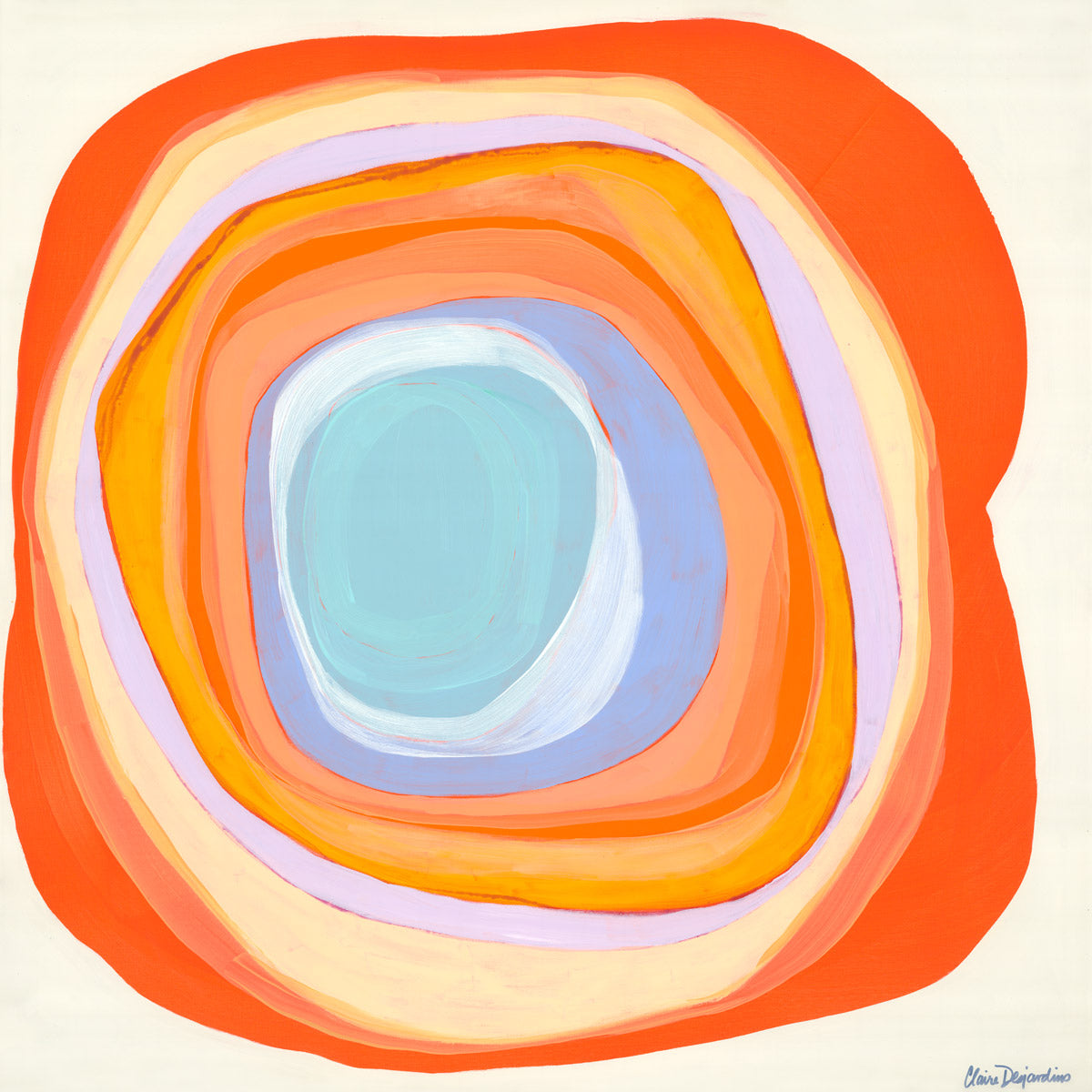 Claire Desjardins' Orange Slice print close-up