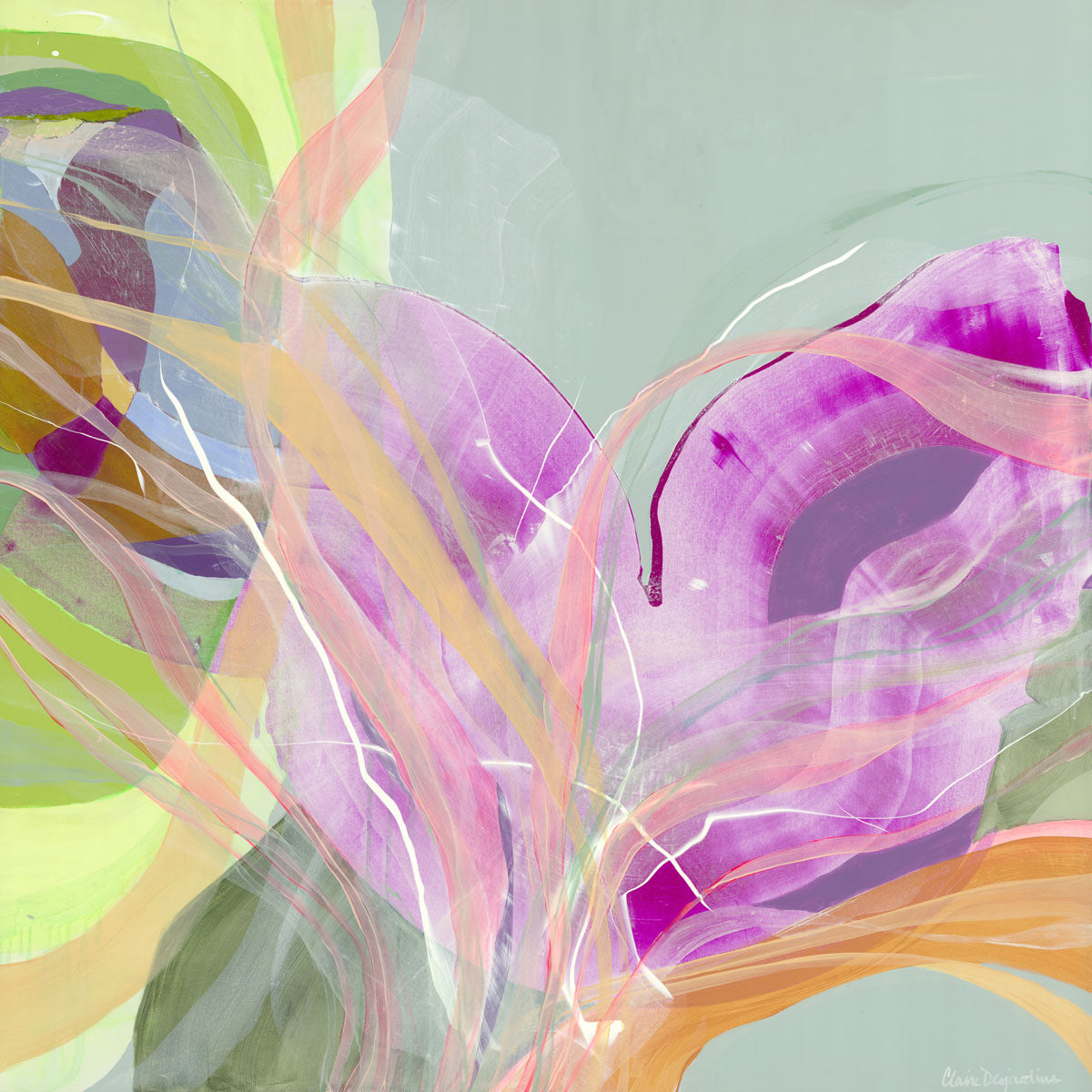 Claire Desjardins' Bird of Paradise print close-up