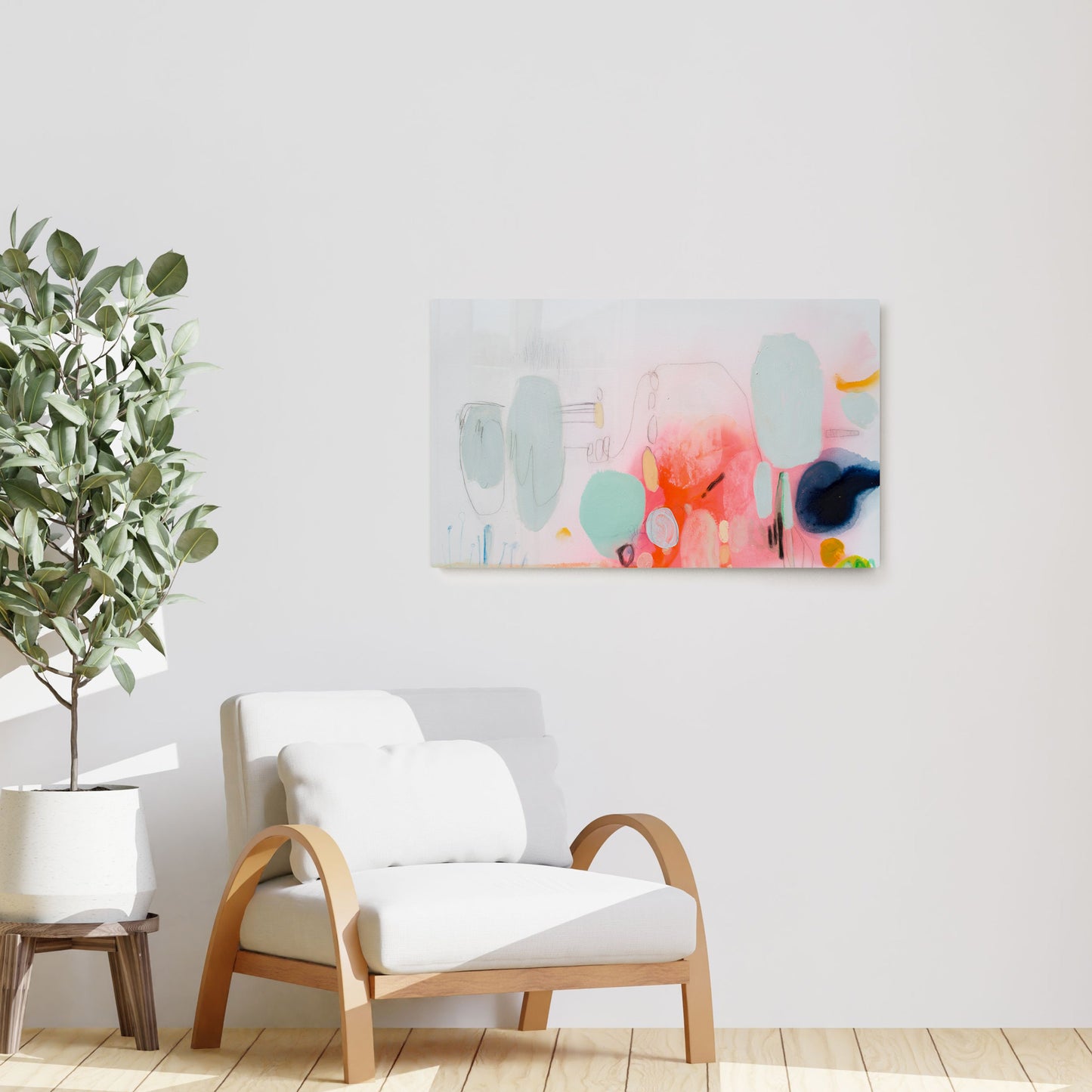 Claire Desjardins' Apartment in the City painting reproduced on HD metal print and displayed on wall