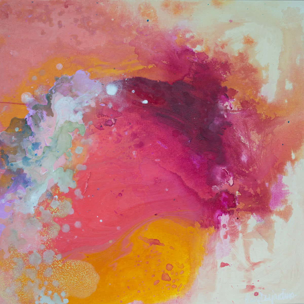 Claire Desjardins' Controlled Chaos print close-up