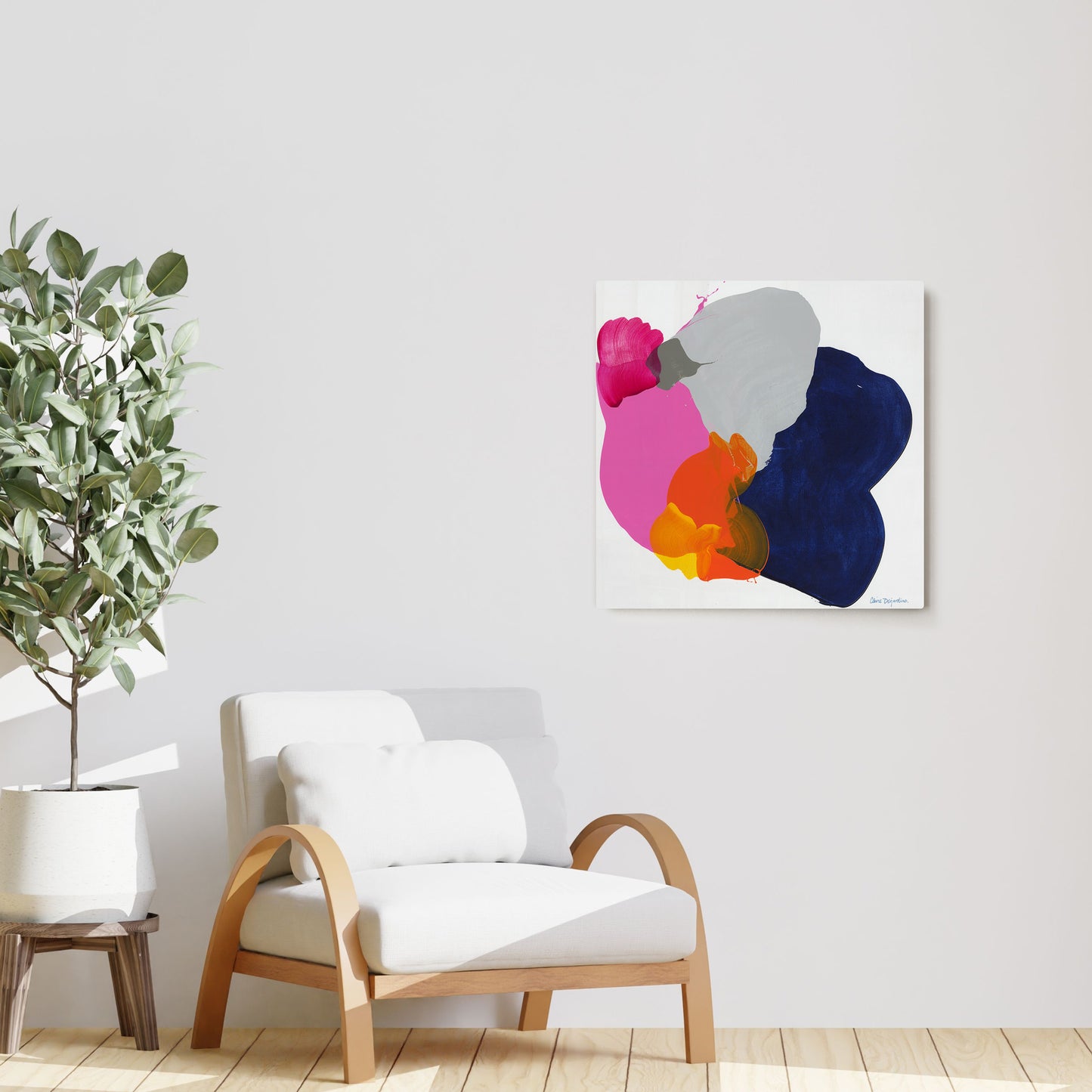 Claire Desjardins' California 15 painting reproduced on HD metal print and displayed on wall