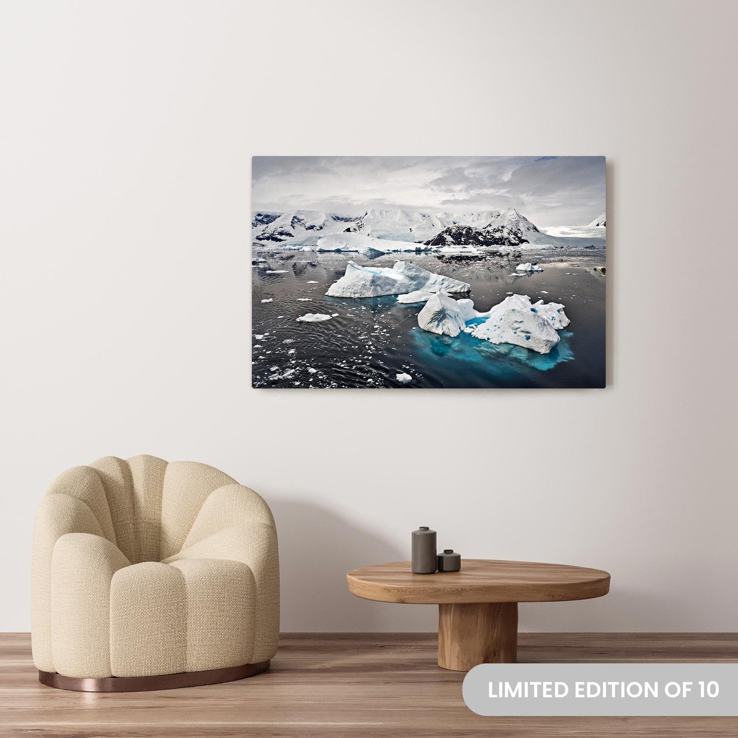 Michelle Valberg's Glacial Chill photography reproduced on a 36x54 HD metal print