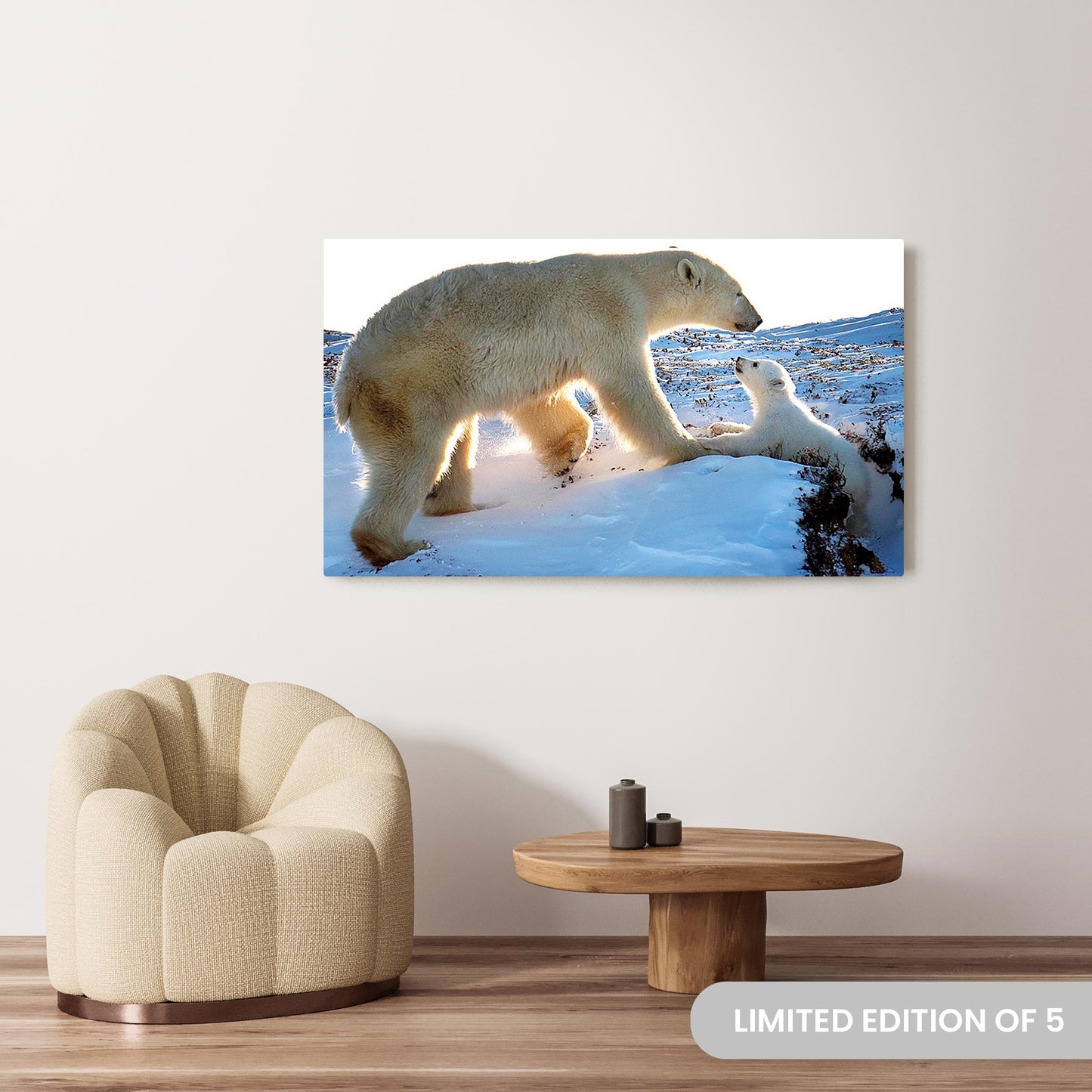 Michelle Valberg's Mother Love photography reproduced on a 35x60 HD metal print