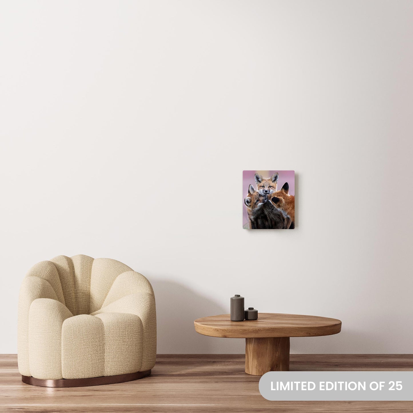 Michelle Valberg's A Family Affair photography reproduced on a 14x16 HD metal print