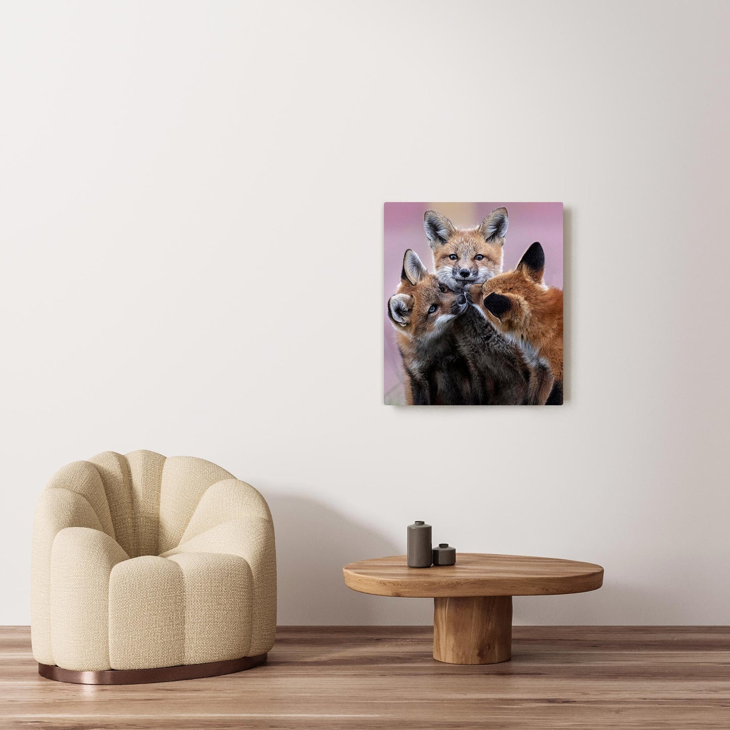 Michelle Valberg's A Family Affair photography reproduced on HD metal print and displayed on wall