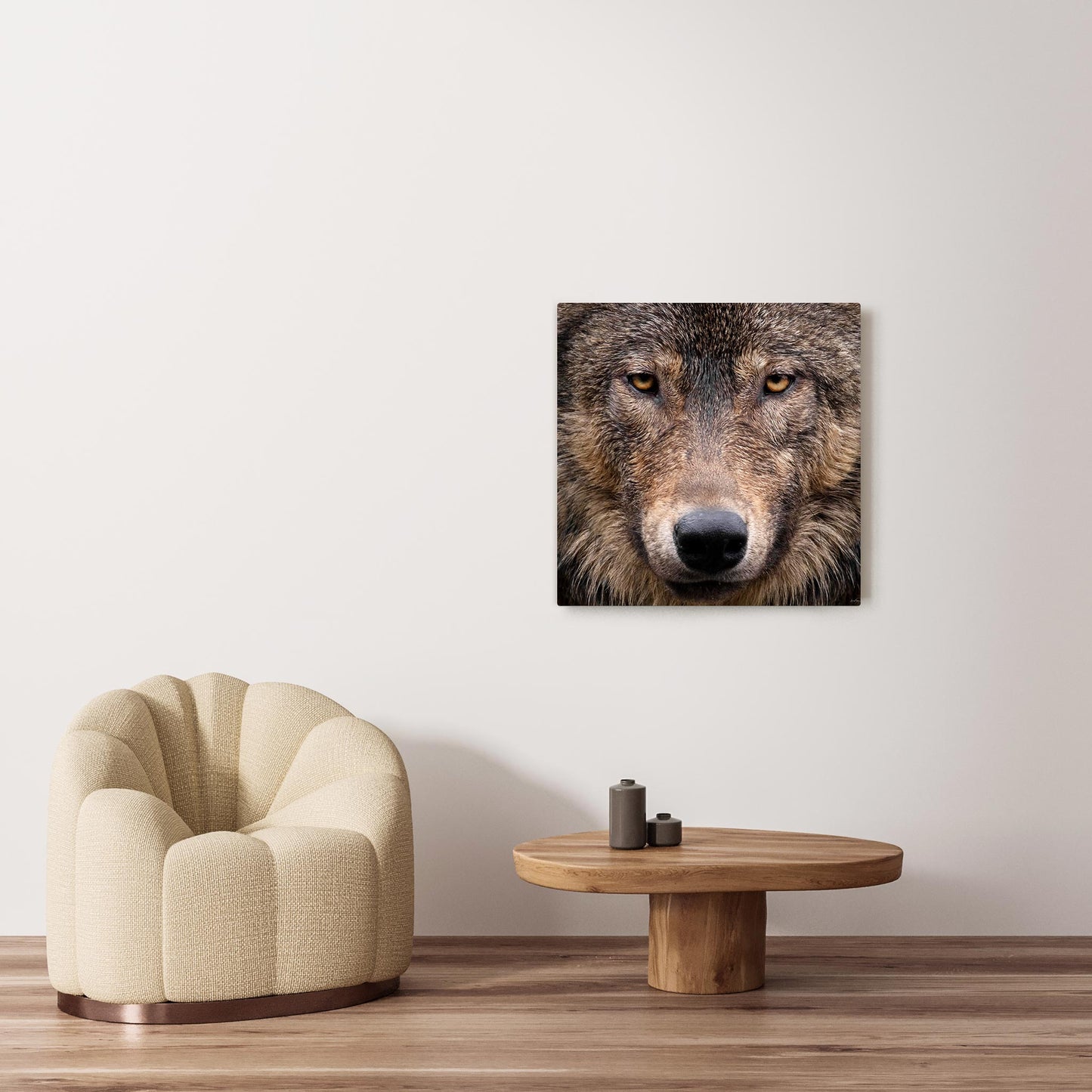 Michelle Valberg's Wink photography reproduced on HD metal print and displayed on wall