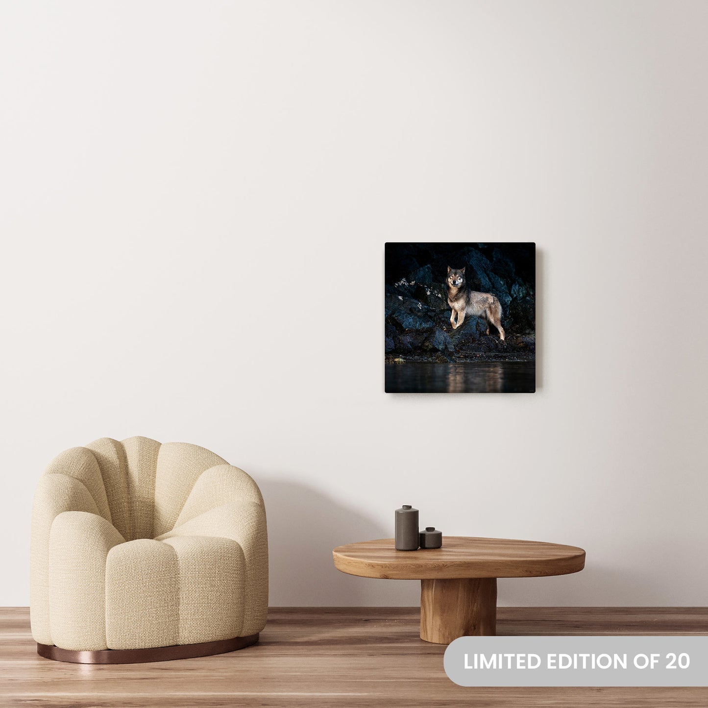 Michelle Valberg's Keeping Tabs photography reproduced on a 24x24 HD metal