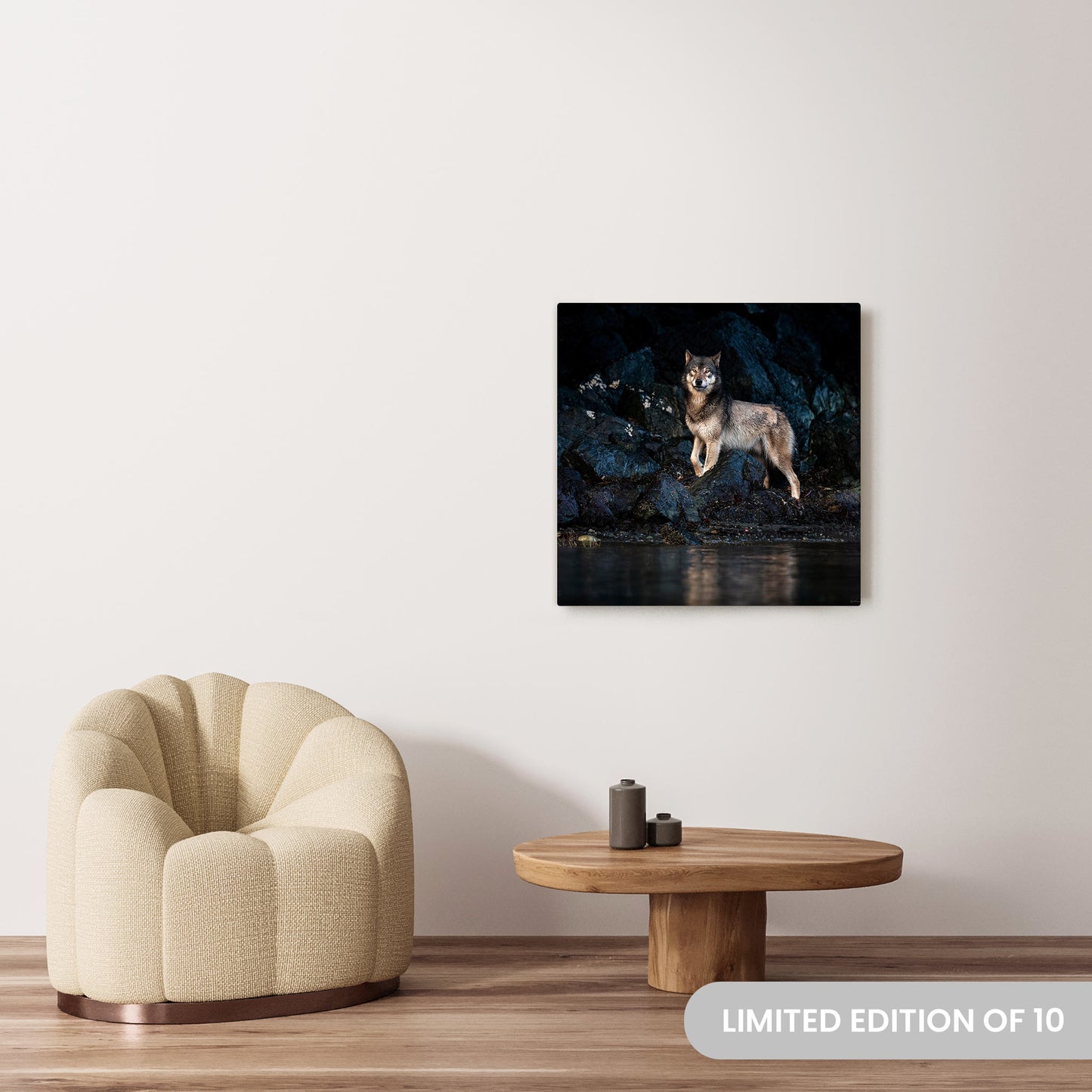 Michelle Valberg's Keeping Tabs photography reproduced on a 30x30 HD metal