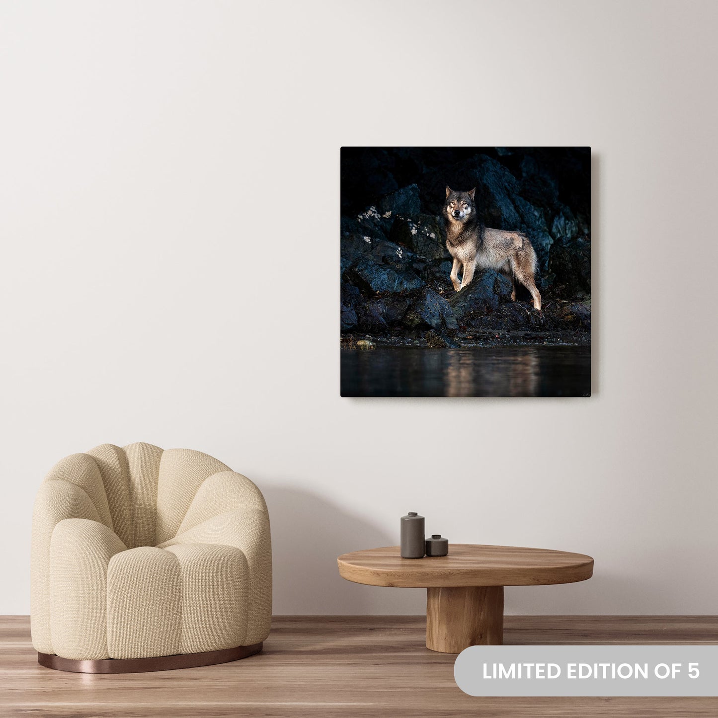 Michelle Valberg's Keeping Tabs photography reproduced on a 40x40 HD metal