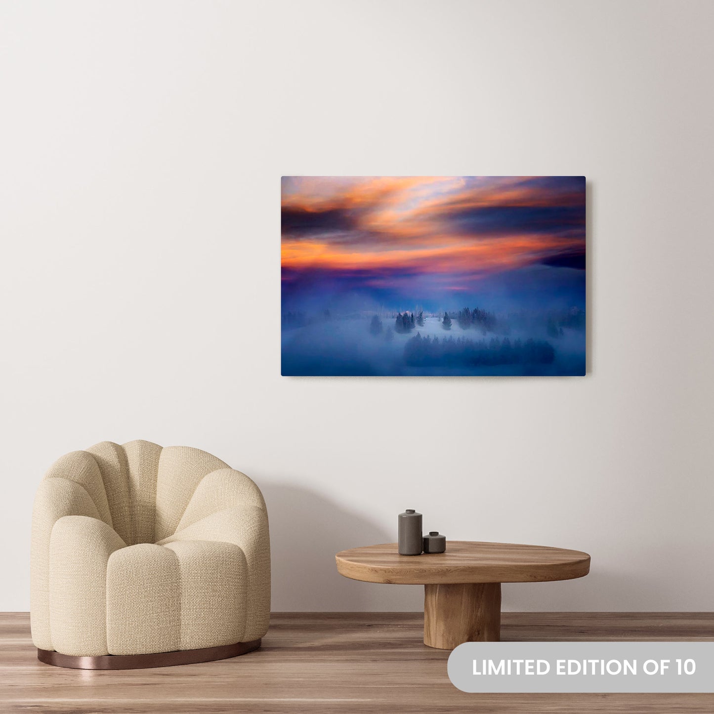 Michelle Valberg's Yellowstone photography reproduced on a3 2x48 HD metal print