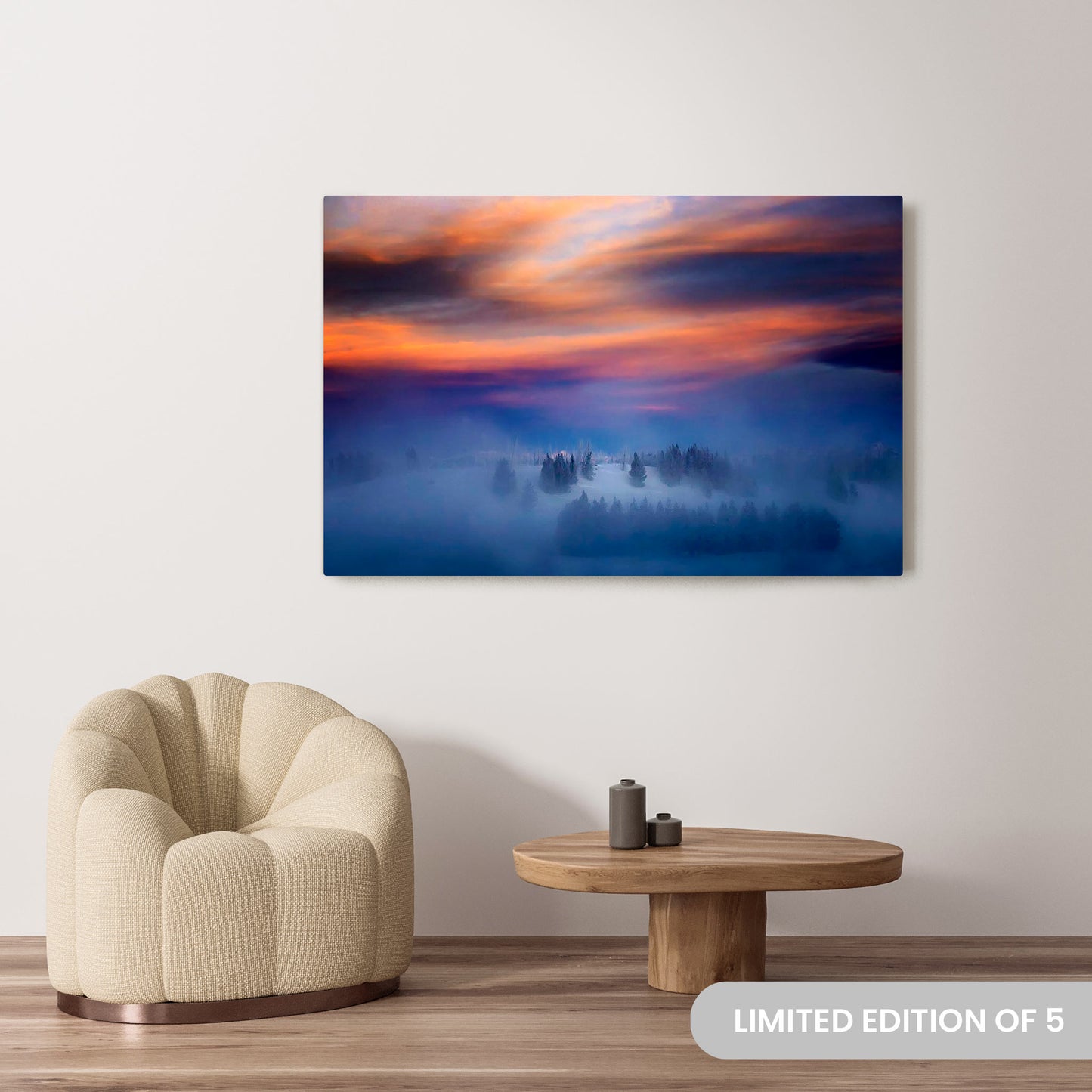 Michelle Valberg's Yellowstone photography reproduced on a 40x60 HD metal print