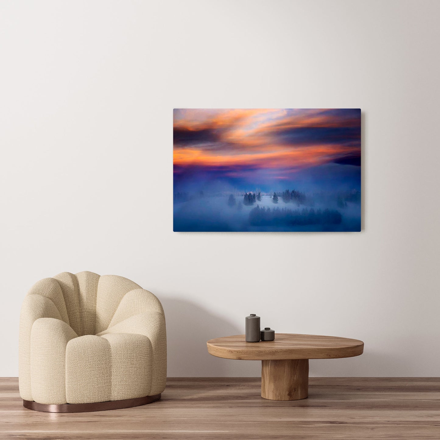 Michelle Valberg's Yellowstone photography reproduced on HD metal print and displayed on wall