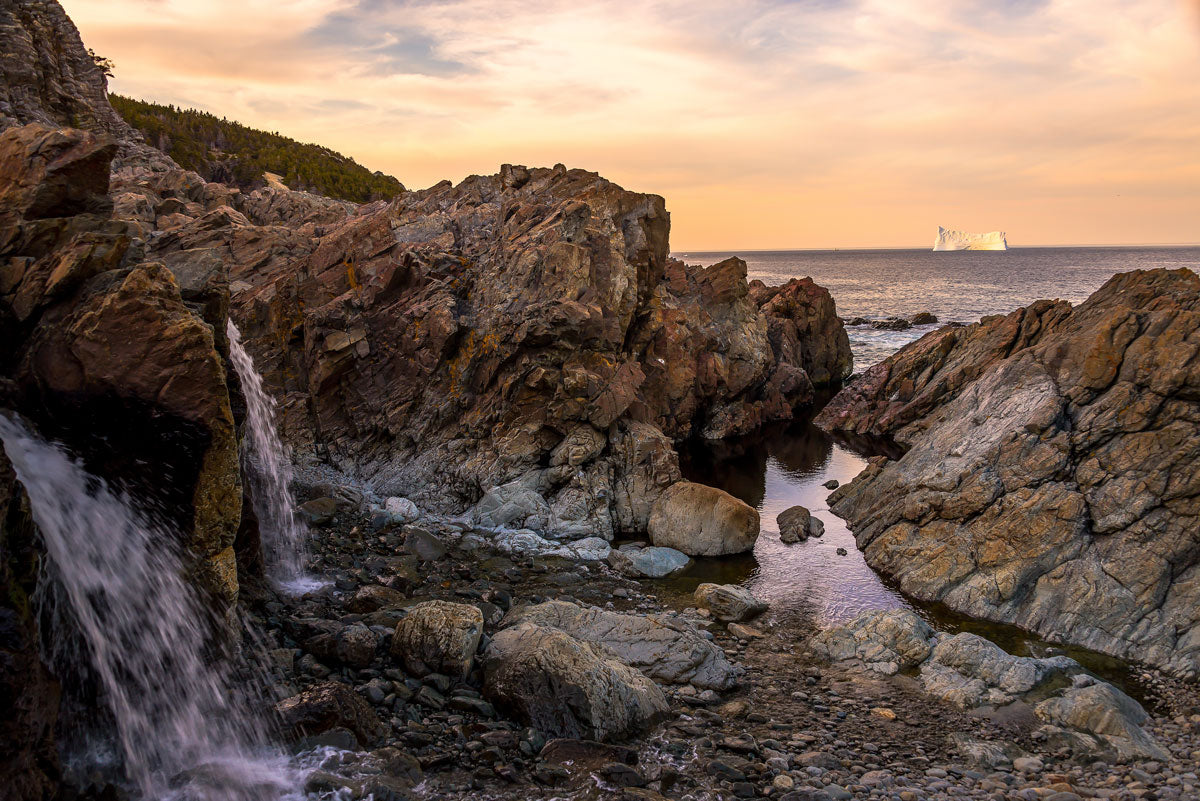 Ray Mackey's Pouch Cove Falls print close-up