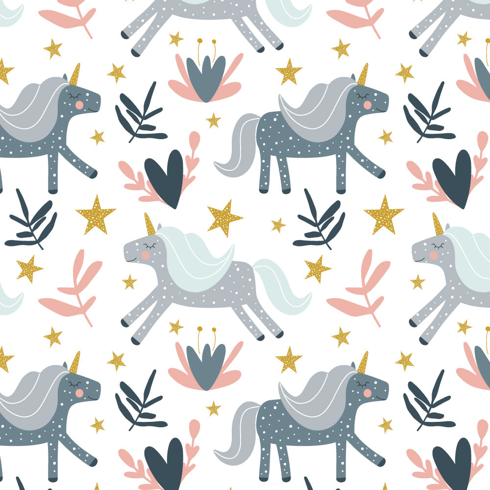 Cute unicorn wallpaper pattern close-up
