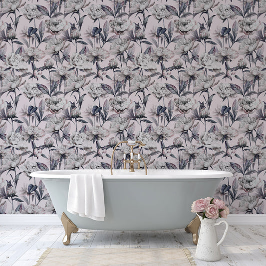 Polar Spring wallpaper in bathroom