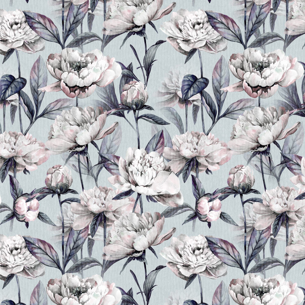 Polar Spring Blue wallpaper pattern close-up