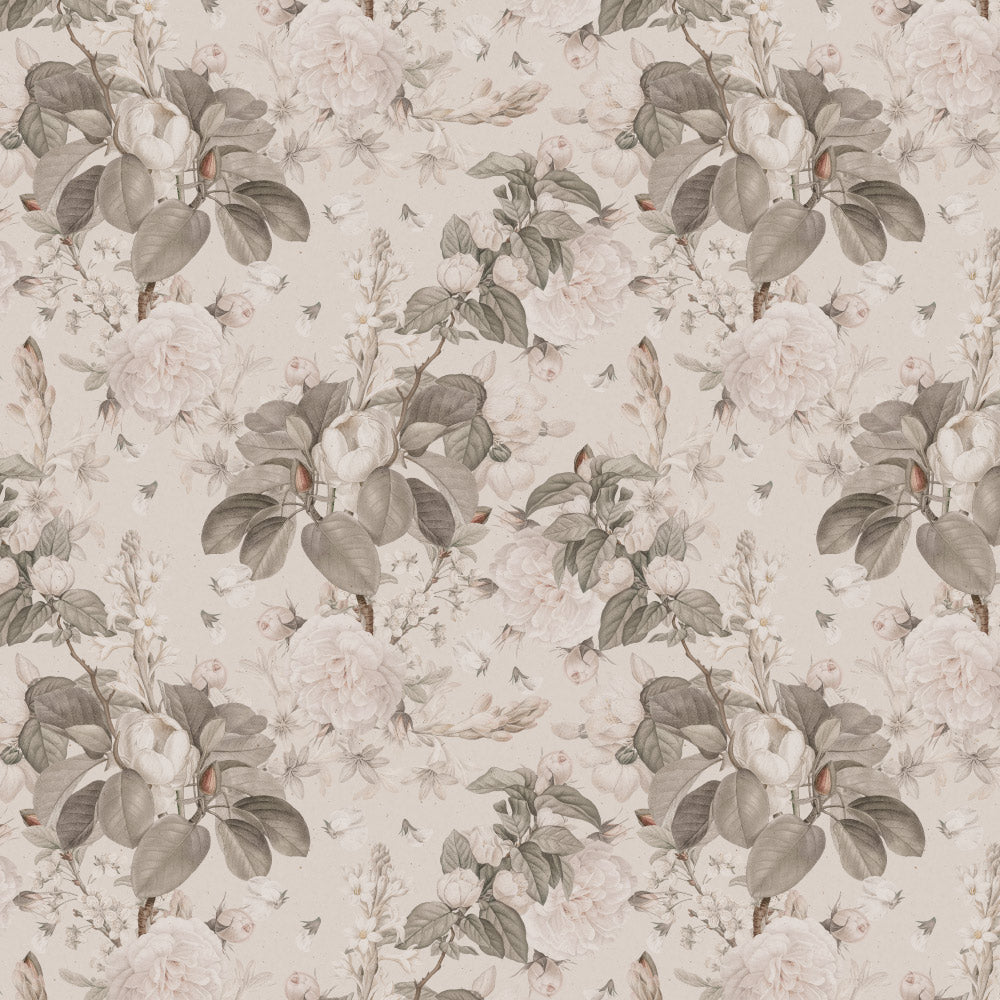 Gentle Bloom Beige wallpaper pattern close-up