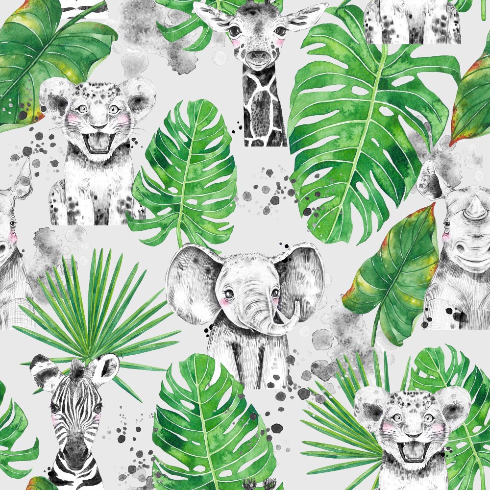 Exotic Ensemble Wallpaper pattern close-up