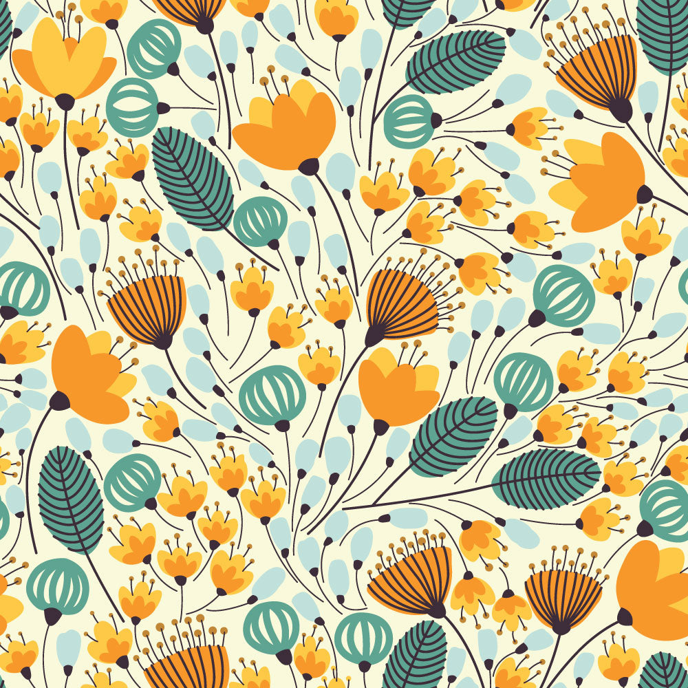 Morning Meadow Wallpaper pattern close-up