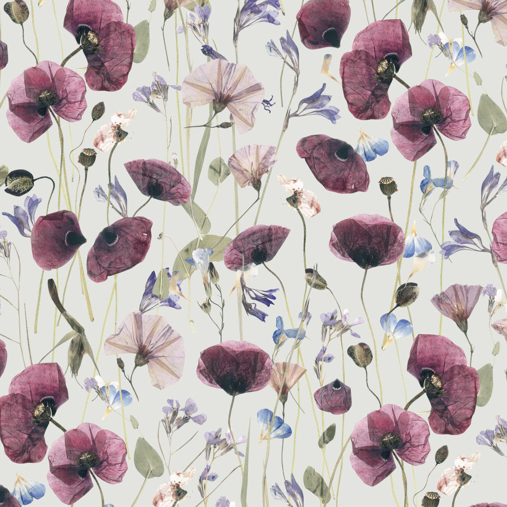 Pressed Petals (Neutral) Wallpaper pattern close-up