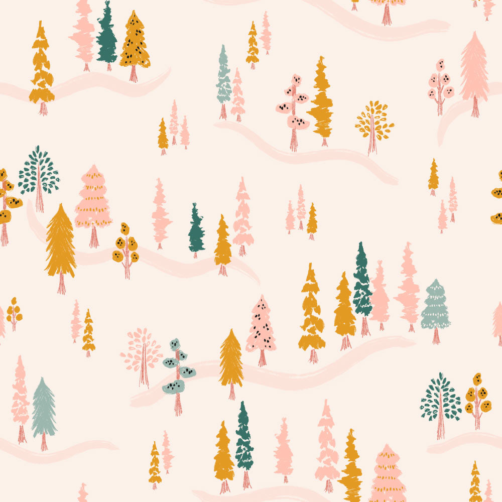 Tiny Timber Wallpaper pattern close-up