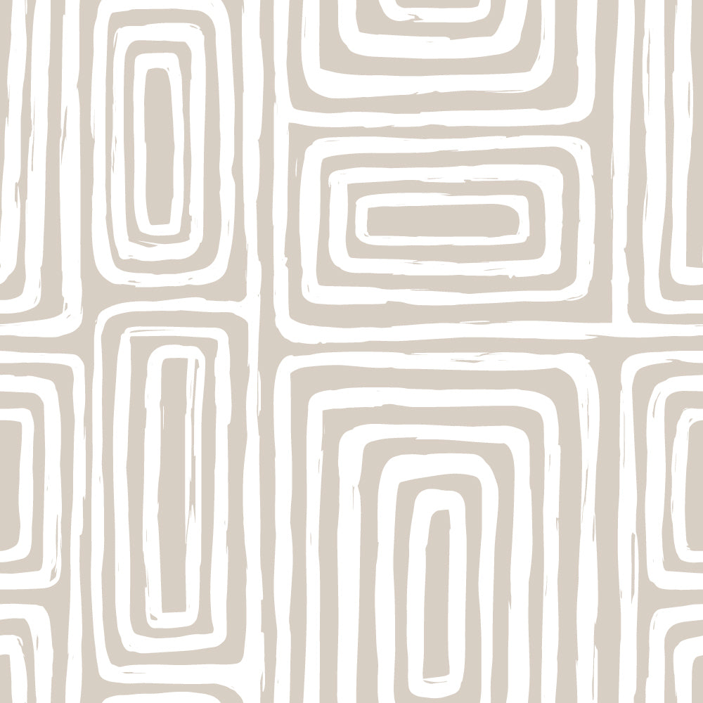 Mellow Minimalist Maze Wallpaper pattern close-up