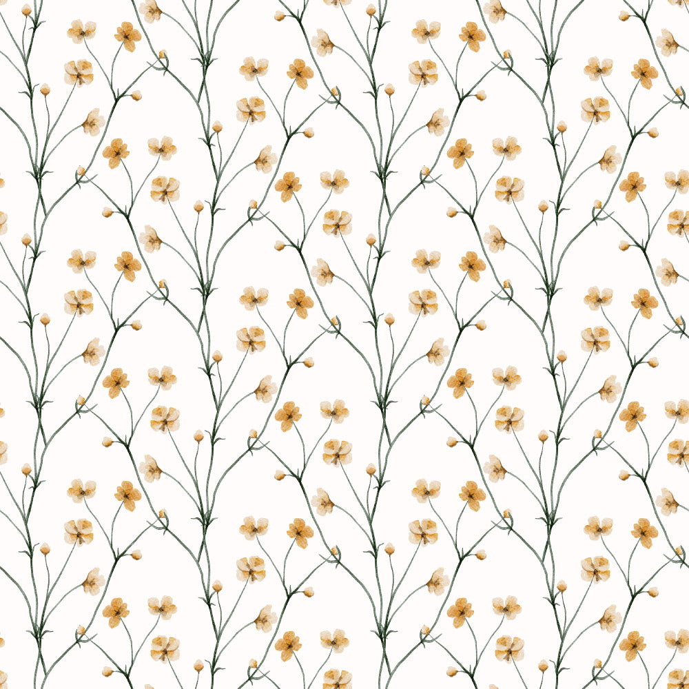 Floral Vines Wallpaper pattern close-up