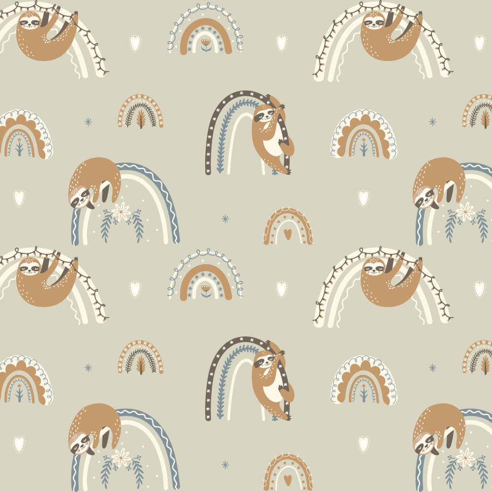 Chill Vibes (Oat) Wallpaper pattern close-up