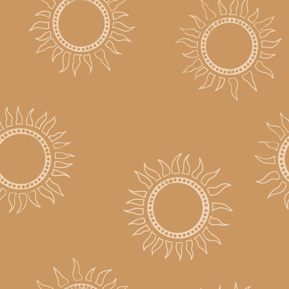 Boho Suns Wallpaper pattern close-up