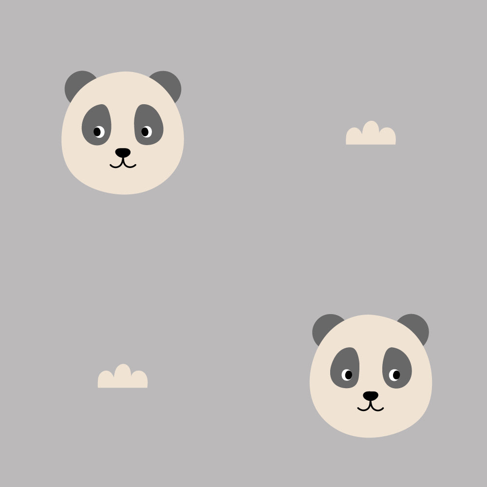 Cloudy with a Chance of Panda Wallpaper pattern close-up