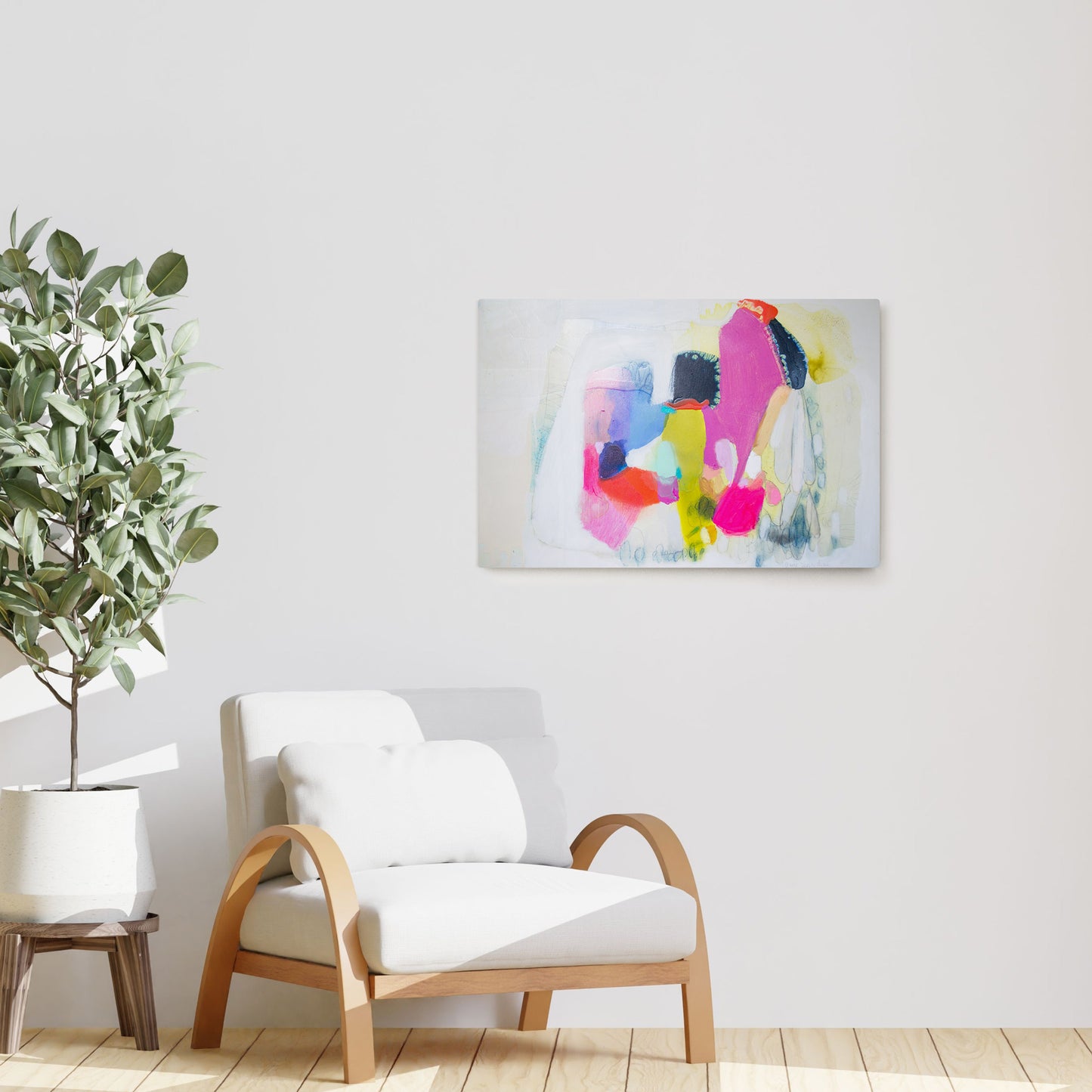 Claire Desjardins' If Only painting reproduced on HD metal print and displayed on wall