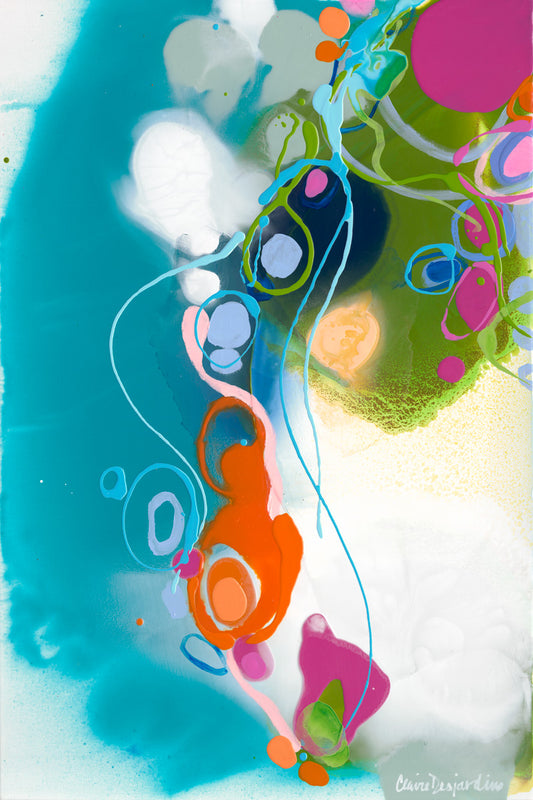 Claire Desjardins' Silky Stream print close-up