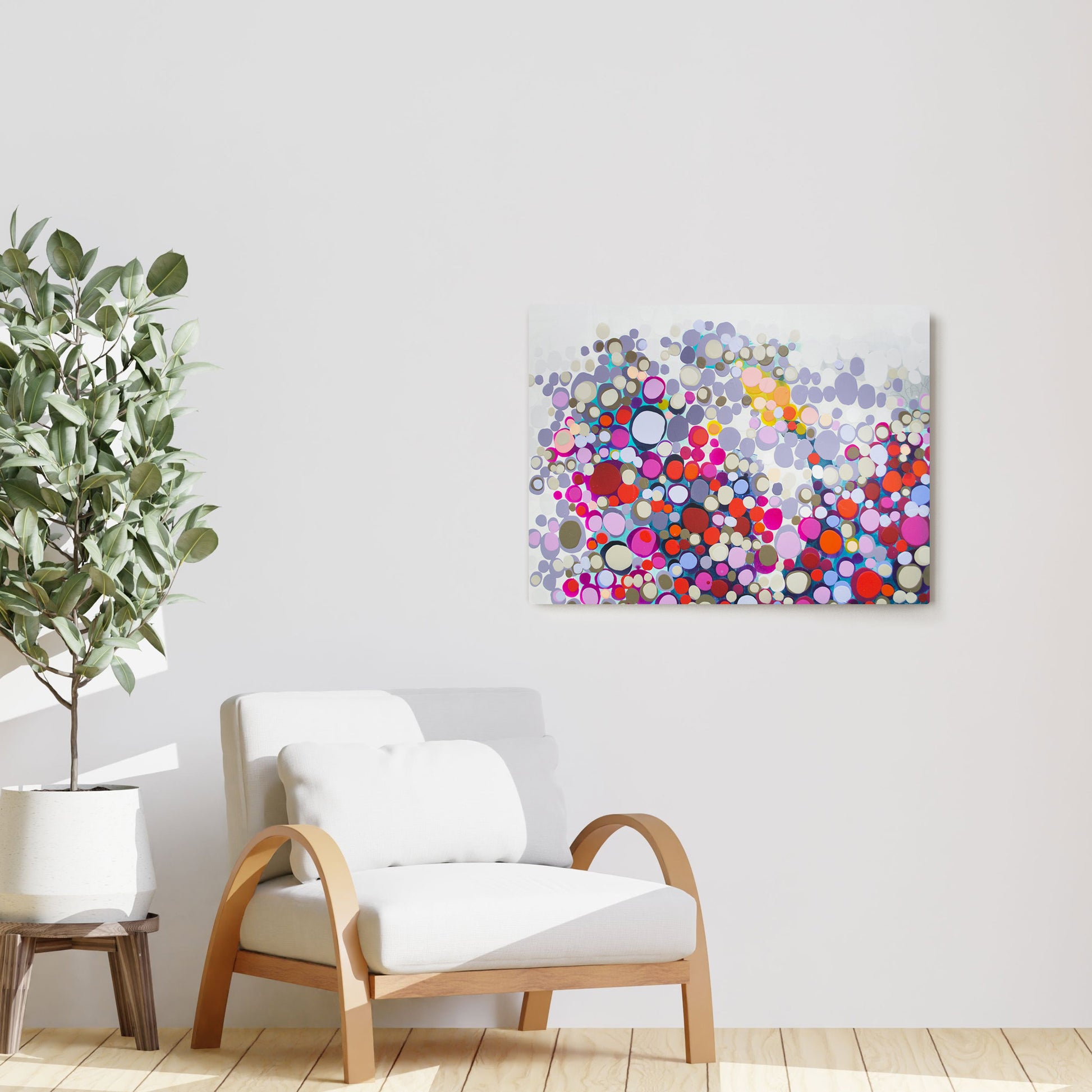 Claire Desjardins' In the Winter painting reproduced on HD metal print and displayed on wall