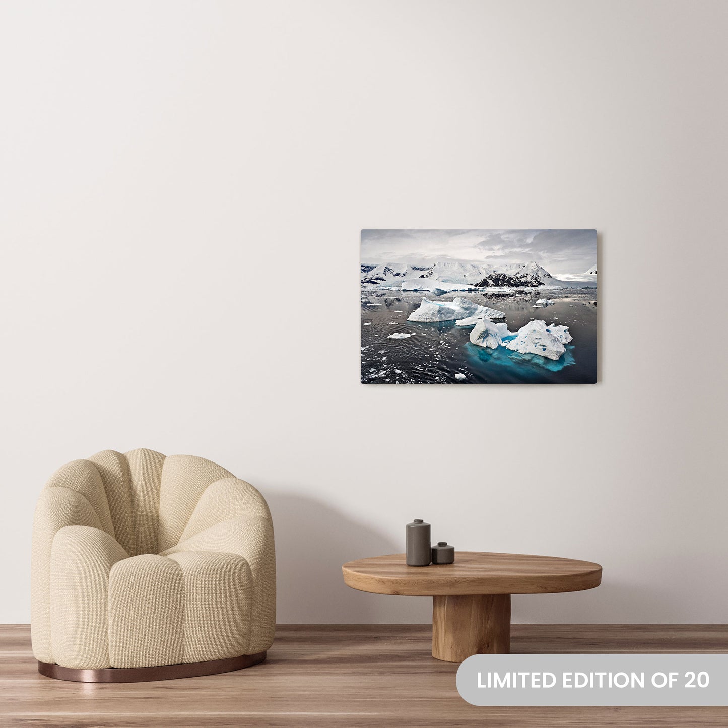 Michelle Valberg's Glacial Chill photography reproduced on a 24x36 HD metal print