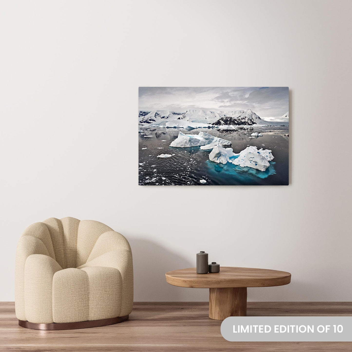 Michelle Valberg's Glacial Chill photography reproduced on a 32x48 HD metal print