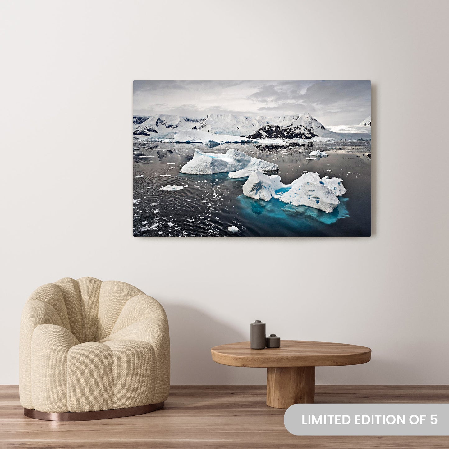 Michelle Valberg's Glacial Chill photography reproduced on a 40x60 HD metal print