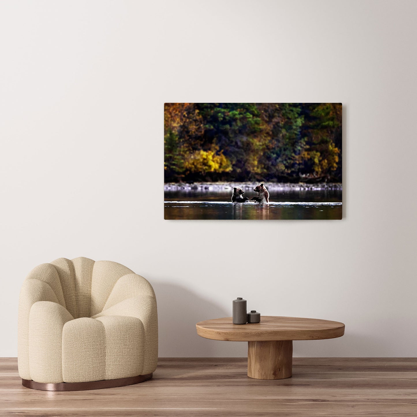 Michelle Valberg's Playful Paws photography reproduced on HD metal print and displayed on wall