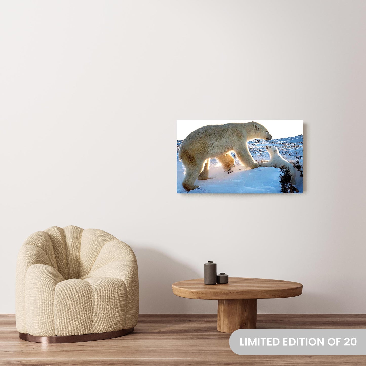 Michelle Valberg's Mother Love photography reproduced on a 22.5x38.5 HD metal print