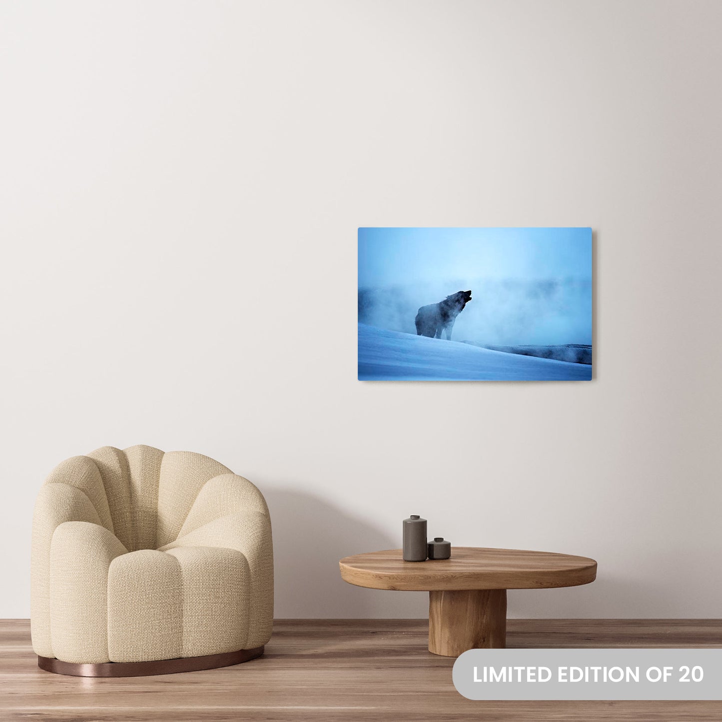 Michelle Valberg's Howling Hour photography reproduced on a 24x36 HD metal print