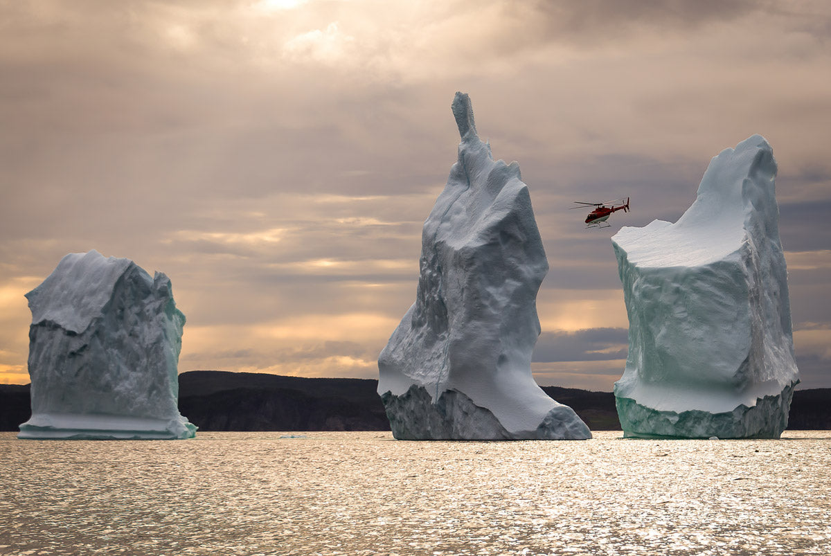 Ray Mackey's' Amherst Cove Iceberg print close-up